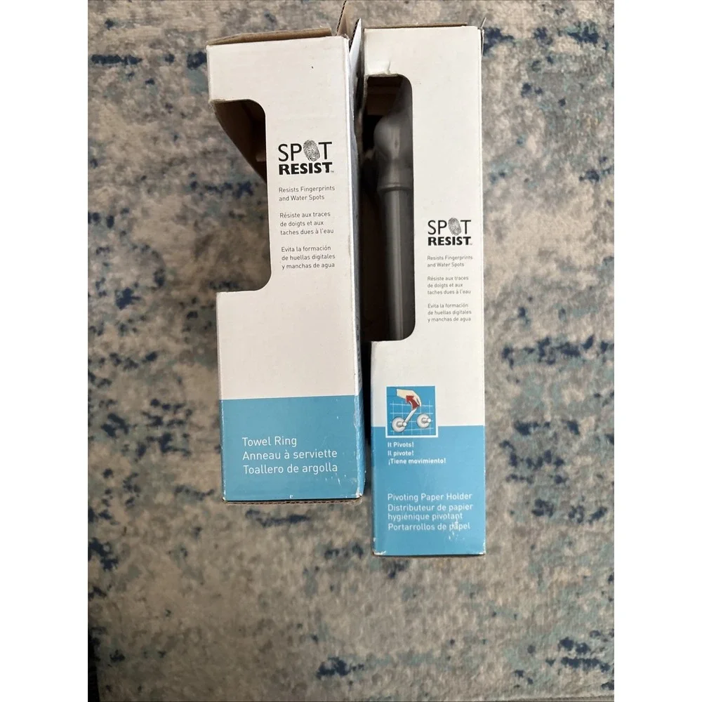 New MOEN Banbury Y2686BN & Y2608BN Towel Ring & Tissue Holder Brushed Nichol